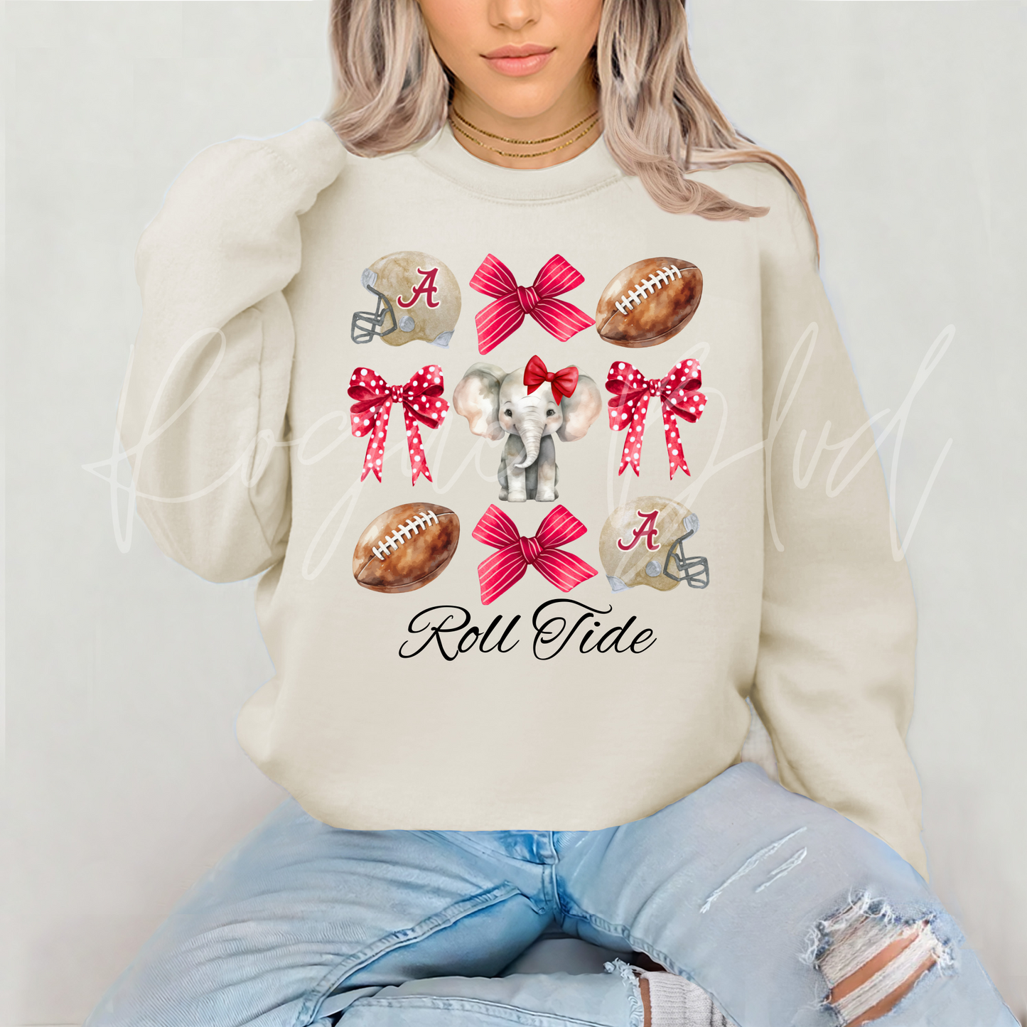 Roll Tide Bow Grid Sweatshirt