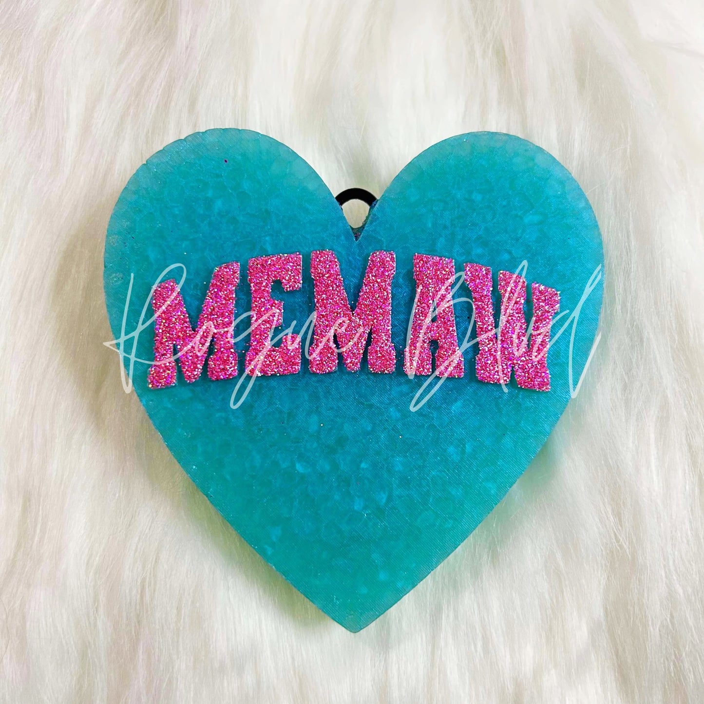 Teal Memaw Heart
