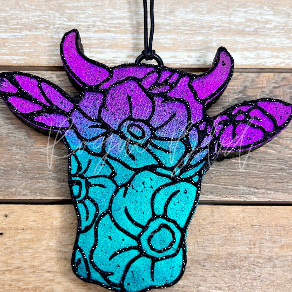 Floral Cow Head