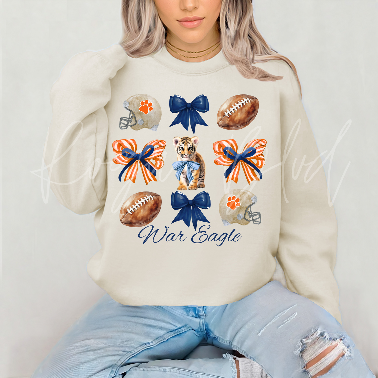 War Eagle Bow Grid Sweatshirt