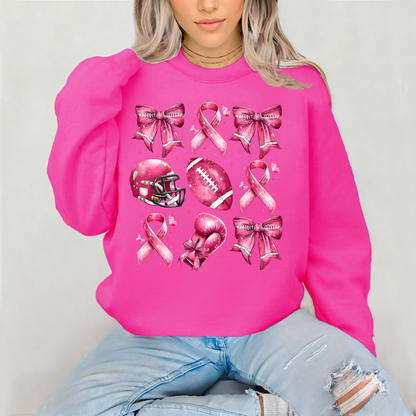 Pink Football Gildan Sweatshirts