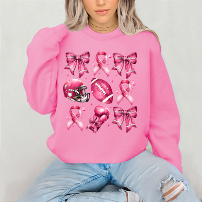 Pink Football Gildan Sweatshirts