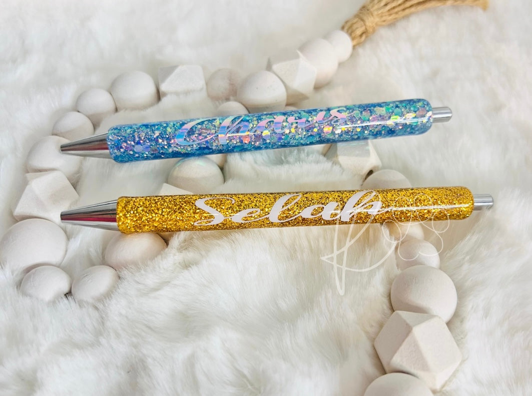 Single Color Custom Glitter Pen