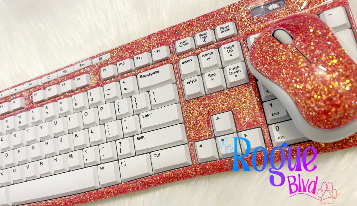 Glittered Keyboard Combo