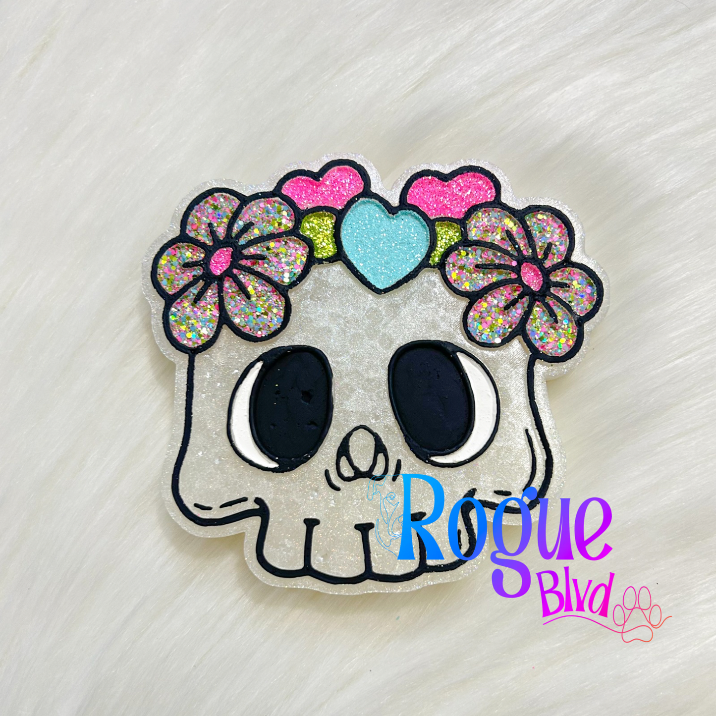 Florals Skull Custom Freshie