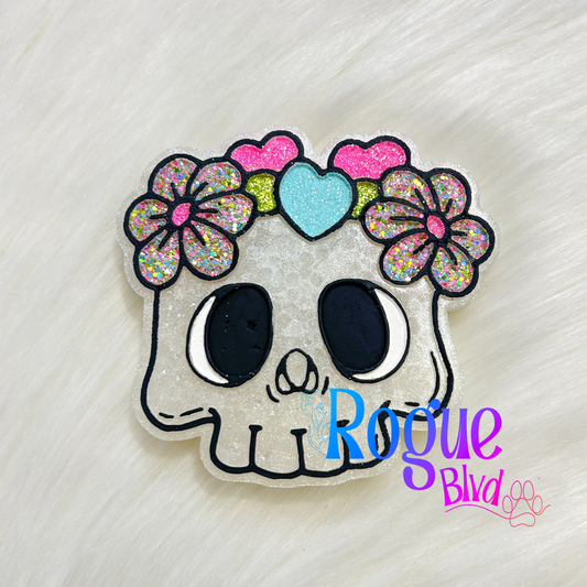 Floral Skull Freshie (Ready to ship)